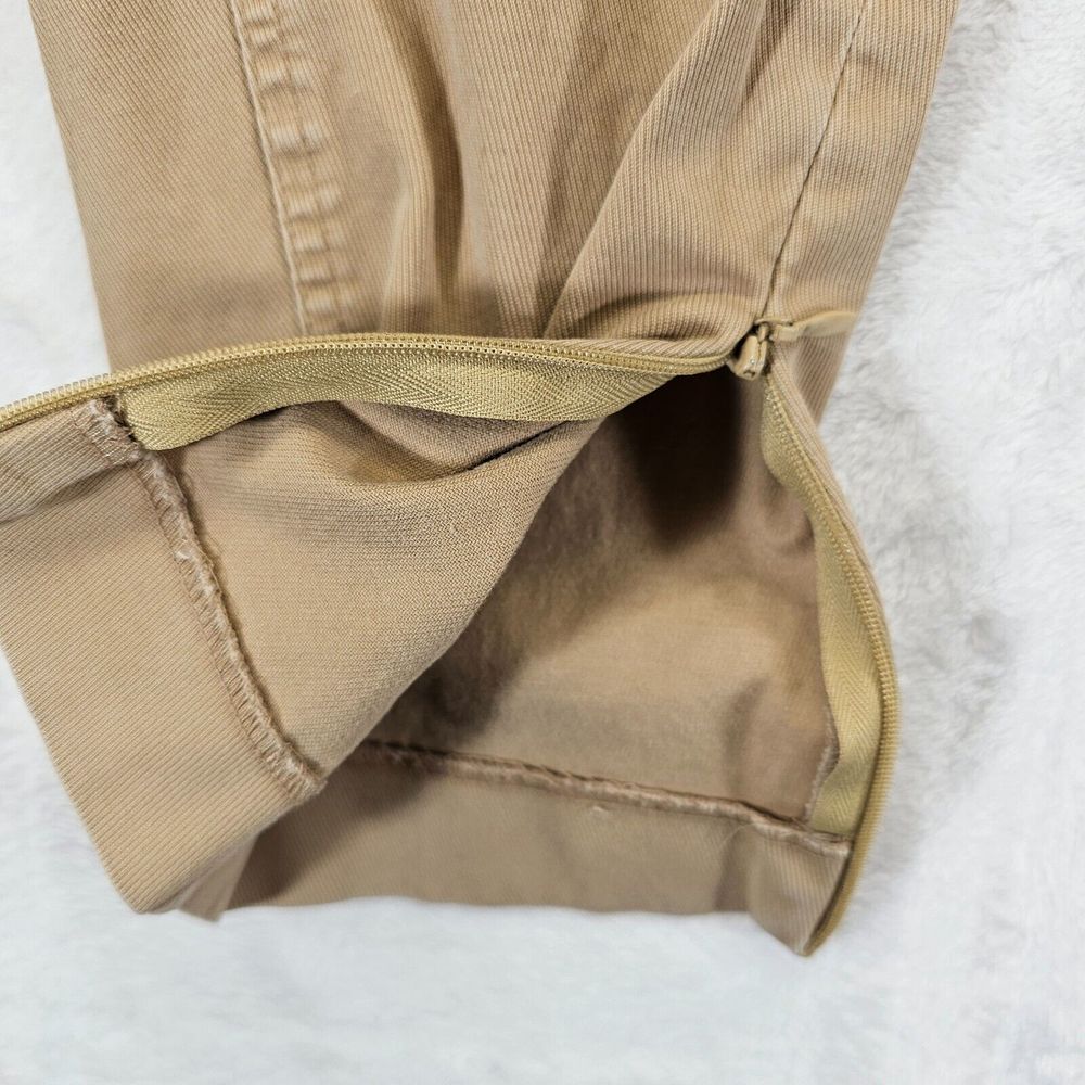 Lauren Ralph Lauren Pants Womens 6 Ankle Zip Leg Low Rise Slash Pockets Tan EUC - Picture 5 of 11